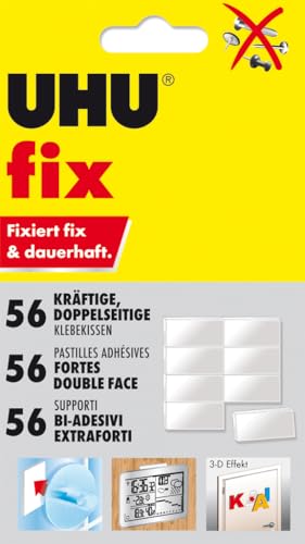 UHU fix,Kräftige, doppelseitige Klebekissen, 56 Stück UHU fix,Kräftige, doppelseitige Klebekissen, 56 Stück von UHU