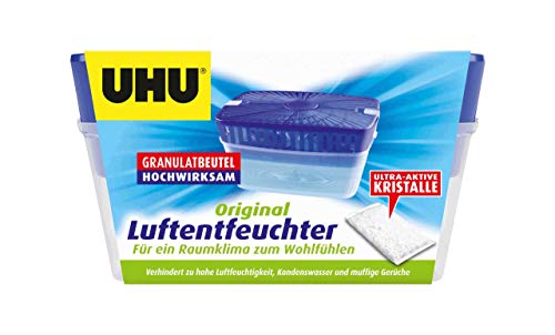 UHU Luftentfeuchter Original, Bekämpft Feuchtigkeit und Schimmel in Wohnräumen, 1000 g von UHU