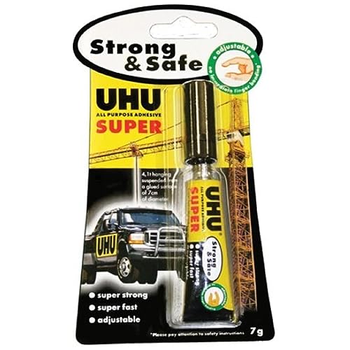 UHU Alleskleber Super Glue nachkorrigierbar super stark schnell geruchlos in Tube 7 g von UHU