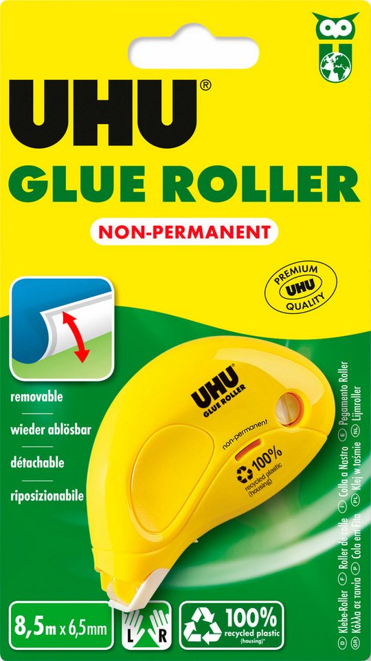 UHU Bastelkleber Kleberoller Glue Roller non permanent, 8,5 m lang von UHU