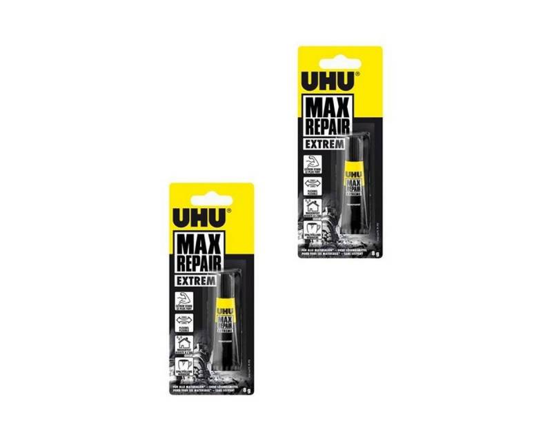 UHU Bastelkleber UHU Max Repair Extreme Kleber 8g transparent Polymer Technologie (2er UHU Bastelkleber UHU Max Repair Extreme Kleber 8g transparent Polymer Technologie (2er von UHU