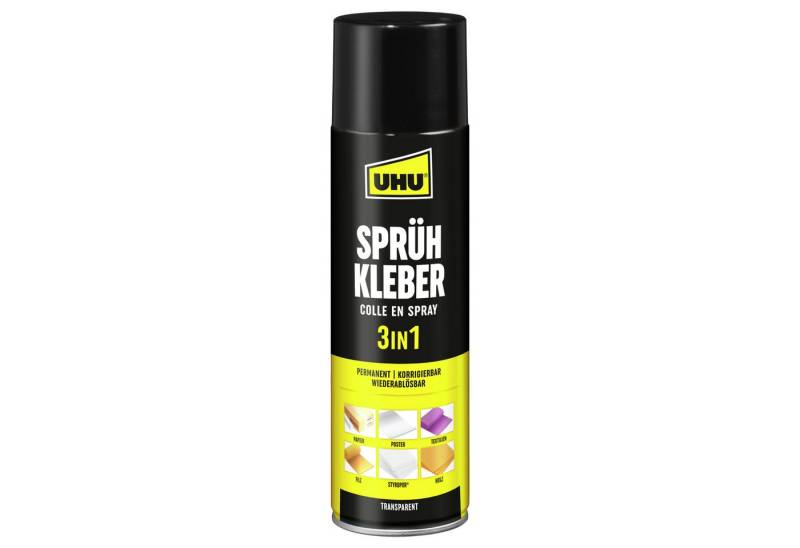 UHU Bastelkleber UHU Sprühhaftkleber 3 in 1 mit Lösungsmittel Nr. 48905, 500ml/Dose von UHU