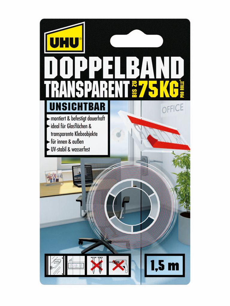 UHU Doppelband transparent 1,5 m von UHU