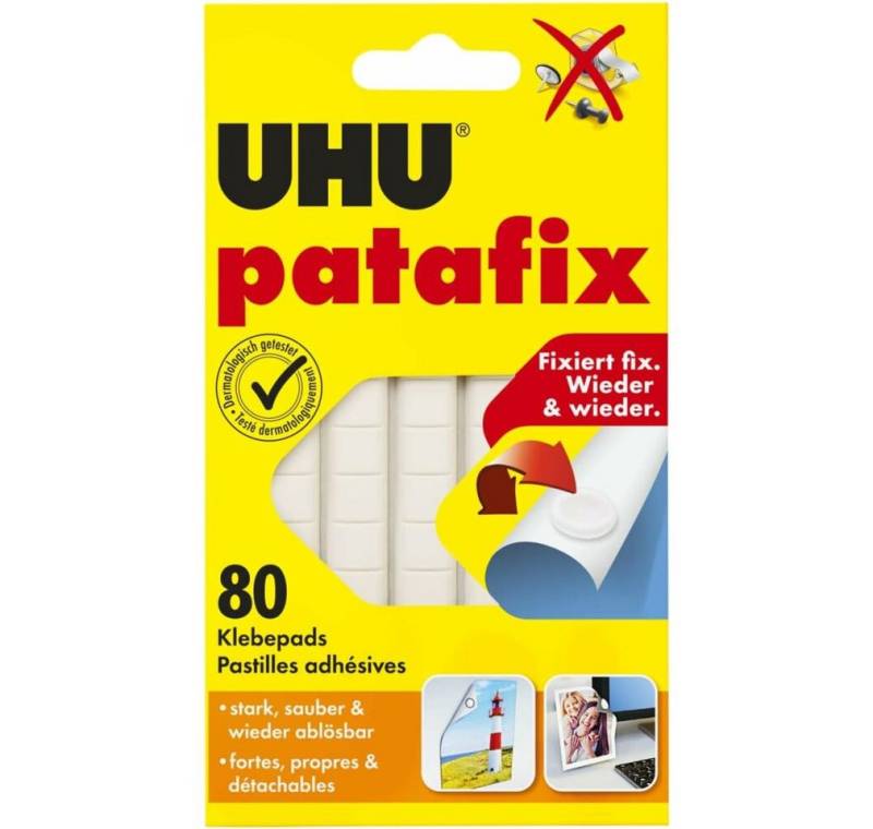 UHU Doppelklebeband Tac Patafix weiß 80Stück wiederablösbar von UHU