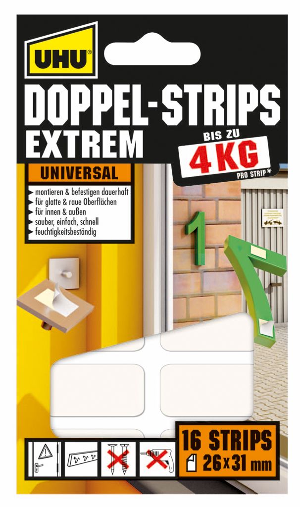 UHU Doppelstrips extrem 16 Stück von UHU