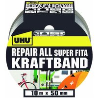 UHU Gewebebänder Repair All Kraftband 50 mm x 10 m silber von UHU