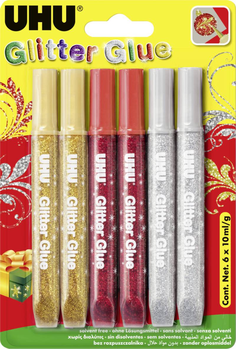UHU Glitter Glue 6 x 10 ml von UHU