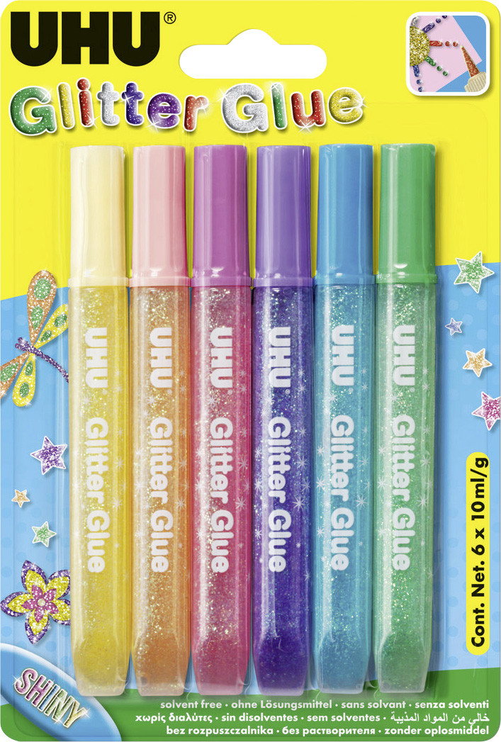 UHU Glitter Glue Shiny 6 x 10 ml von UHU