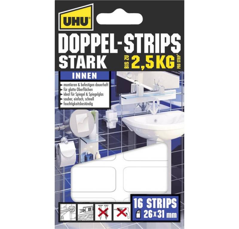 UHU Klebeband UHU 45380 45380 Doppelseitige Klebestrips UHU® Weiß (L x B) 31 mm x 26 (45380) von UHU