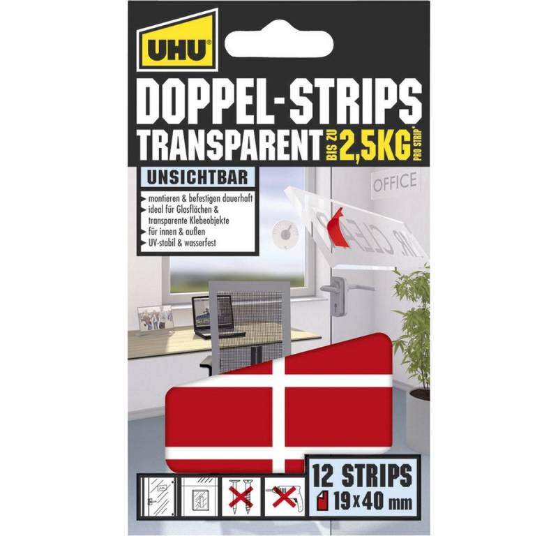 UHU Klebeband UHU 45515 45515 Doppelseitige Klebestrips UHU® Transparent (L x B) 40 (45515) von UHU