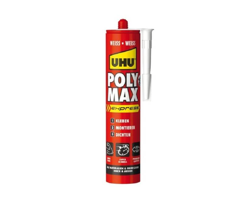 UHU Klebstoff UHU Poly Max Express Weiß Ms Polymerglatte und Nichtsaug, Material 425 von UHU