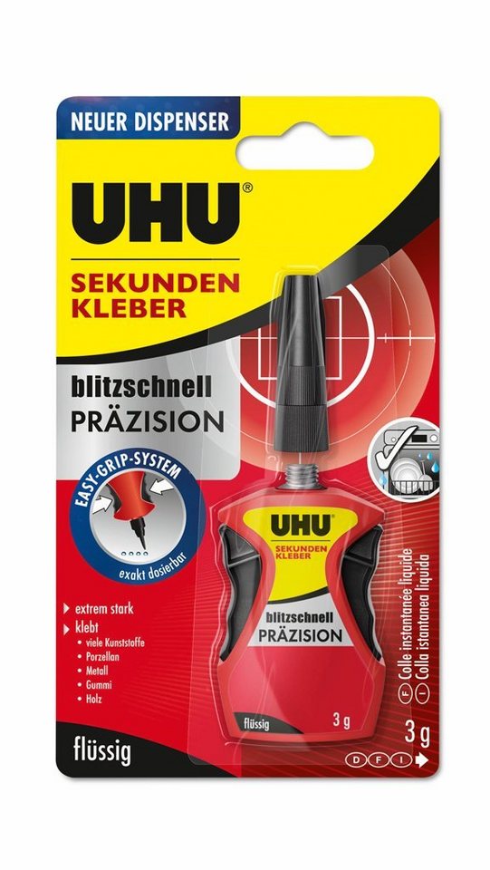 UHU Klebstoff UHU Sekundenkleber Blitzschnell Präzision 3g UHU Klebstoff UHU Sekundenkleber Blitzschnell Präzision 3g von UHU