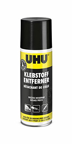 UHU Klebstoffentferner Spray Sprühdose, Super stark und effizient zum Entfernen von Klebstoff- und Farbrückständen, Ölflecken oder Fett, 200 ml UHU Klebstoffentferner Spray Sprühdose, Super stark und effizient zum Entfernen von Klebstoff- und Farbrückständen, Ölflecken oder Fett, 200 ml von UHU