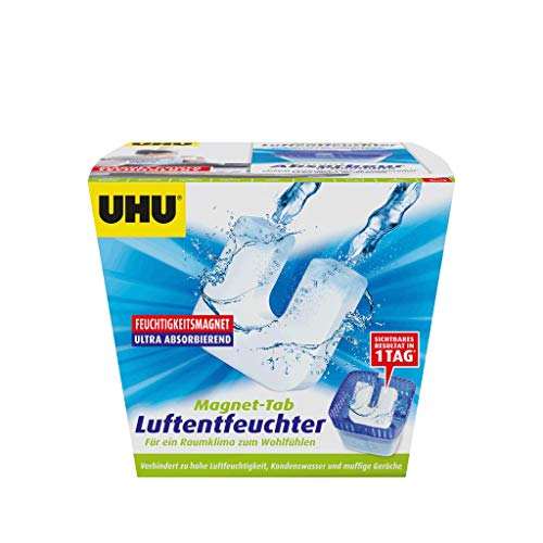 UHU Luftentfeuchter, Bekämpft Feuchtigkeit und Schimmel in Wohnräumen, jetzt noch effektiver dank innovativem Feuchtigkeitsmagnet, 450 g von UHU