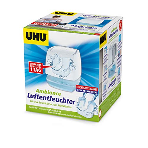 UHU Luftentfeuchter Ambiance, Bekämpft Feuchtigkeit und Schimmel in Wohnräumen, 450 g, weiß von UHU