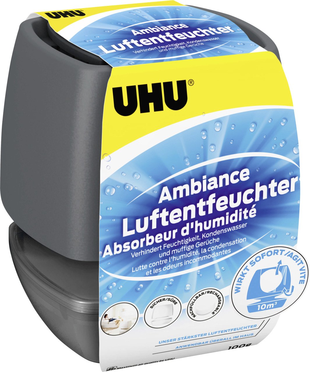 UHU Luftentfeuchter Ambiance anthrazit, 100 g von UHU