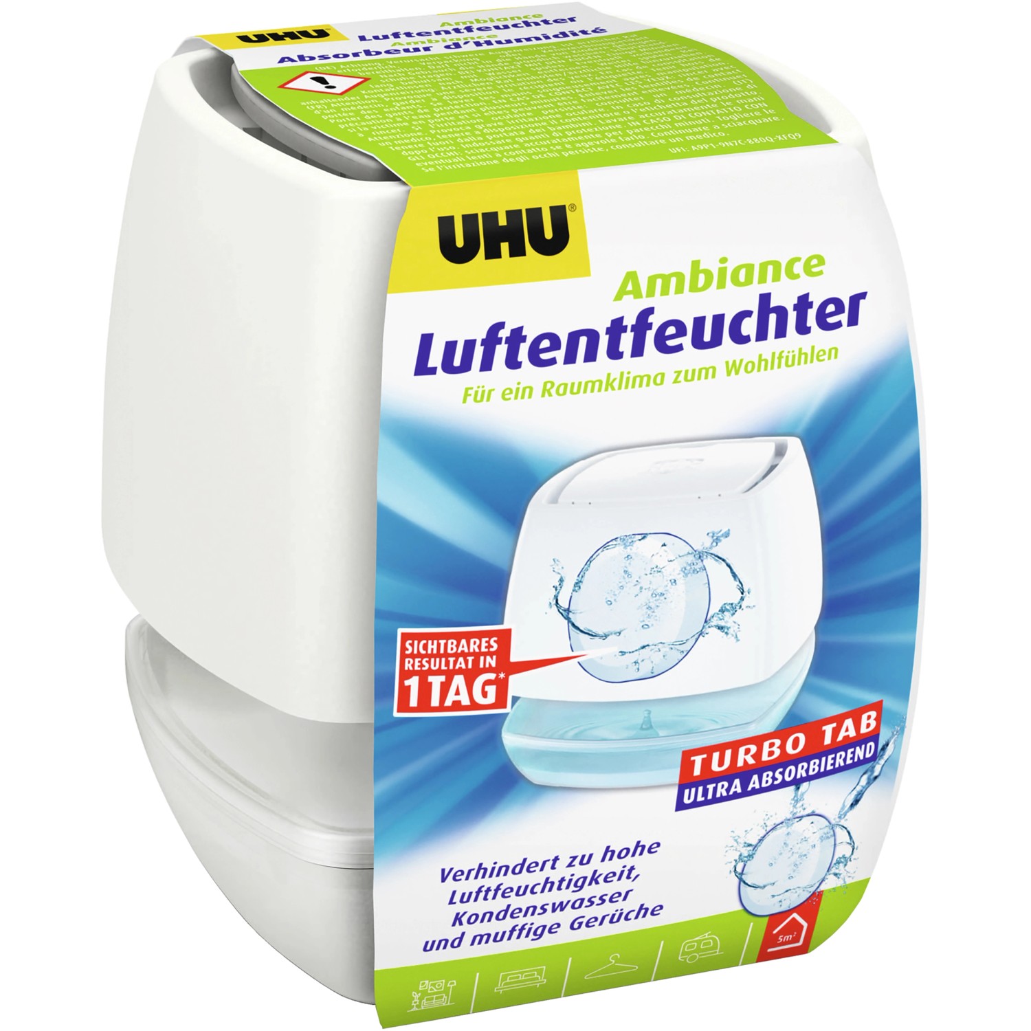UHU Luftentfeuchter-Container Ambiance Turbo Tab  Weiß von UHU