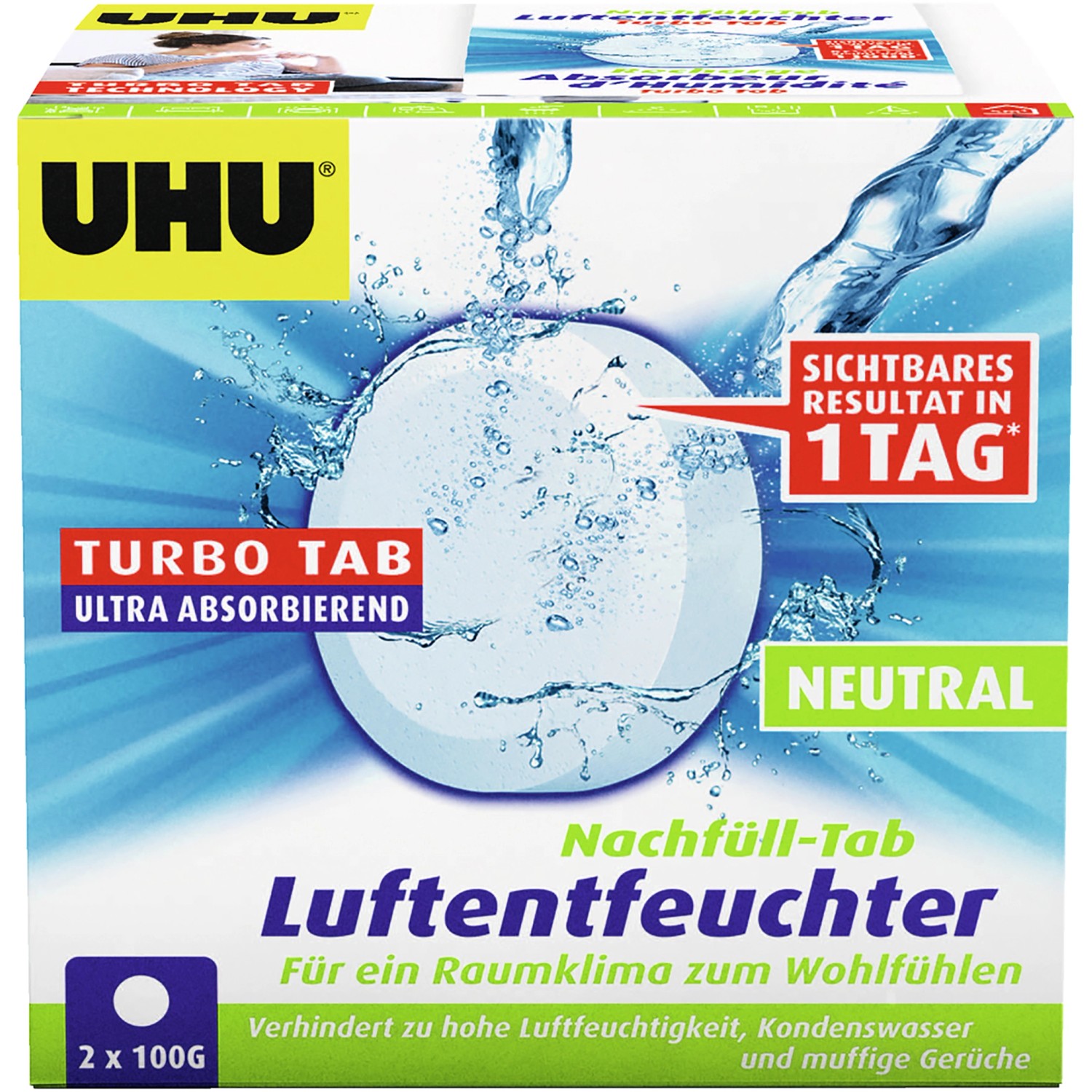 UHU Luftentfeuchter Nachfülltabs Neutral 2 x 100 g von UHU