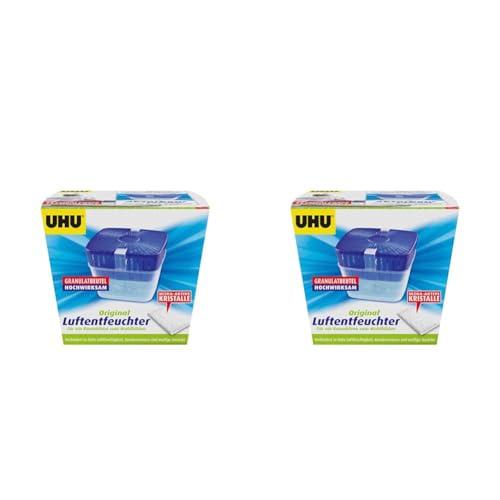 UHU Luftentfeuchter Original, Bekämpft Feuchtigkeit und Schimmel in Wohnräumen, 450 g (Packung mit 2) von UHU