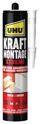 UHU Montagekleber KRAFT MONTAGE XTREME, Kartusche 370g von UHU