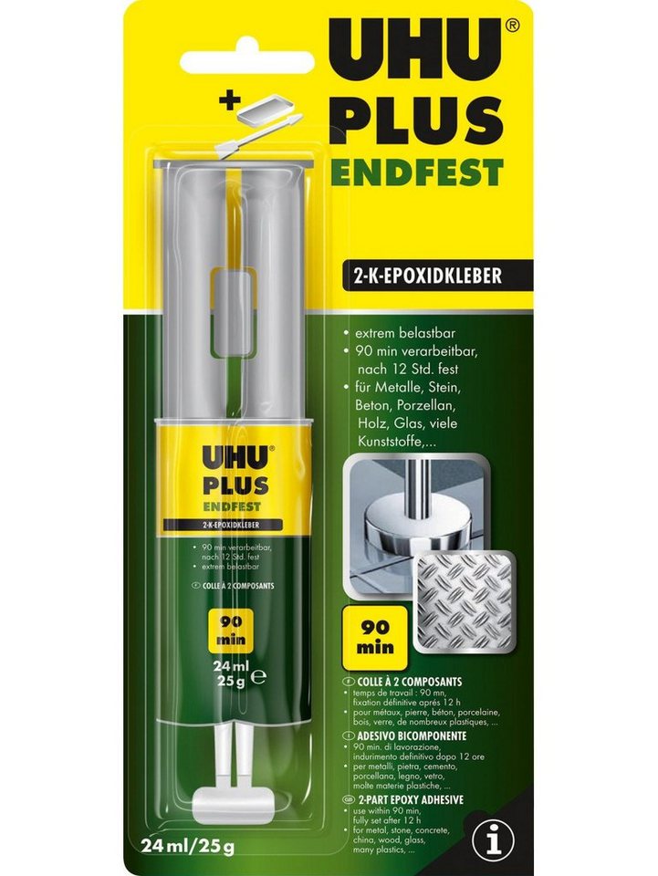 UHU Montagekleber UHU plus endfest 90 min Doppelkammerspritze 25 g von UHU
