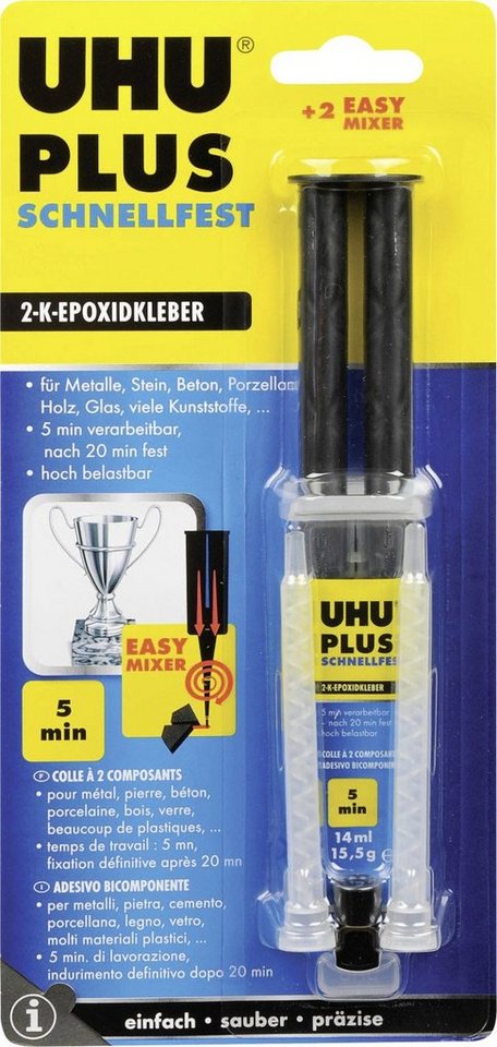 UHU Montagekleber UHU plus schnellfest Doppelkammerspritze inkl. von UHU