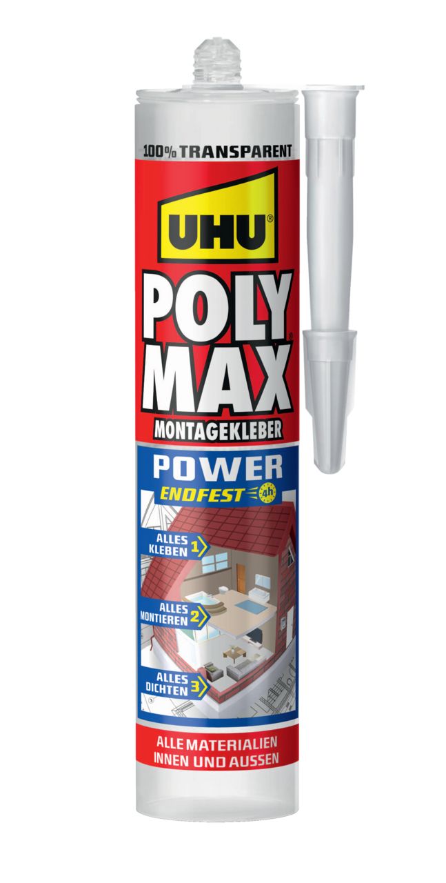 UHU Poly Max Power Montagekleber 300g, transparent von UHU