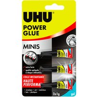 UHU Power Kleber Minis Gel - Ultra-schneller und starker Sekundenkleber, läuft nicht, ohne Lösungsmittel, transparent, Tuben 3x1g UHU Power Kleber Minis Gel - Ultra-schneller und starker Sekundenkleber, läuft nicht, ohne Lösungsmittel, transparent, Tuben 3x1g von UHU
