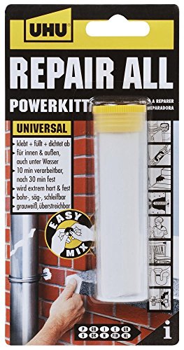 UHU REPAIR ALL POWERKITT, 2-Komponenten-Knetmasse, 60 g, Infokarte, 10er-Pack von UHU