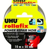 UHU Rollafix Power Repair - Wasserdichtes Gewebeband zum Reparieren, Verstärken, Abdichten, Verbinden, Schwarz, 10 m x 50 mm UHU Rollafix Power Repair - Wasserdichtes Gewebeband zum Reparieren, Verstärken, Abdichten, Verbinden, Schwarz, 10 m x 50 mm von UHU