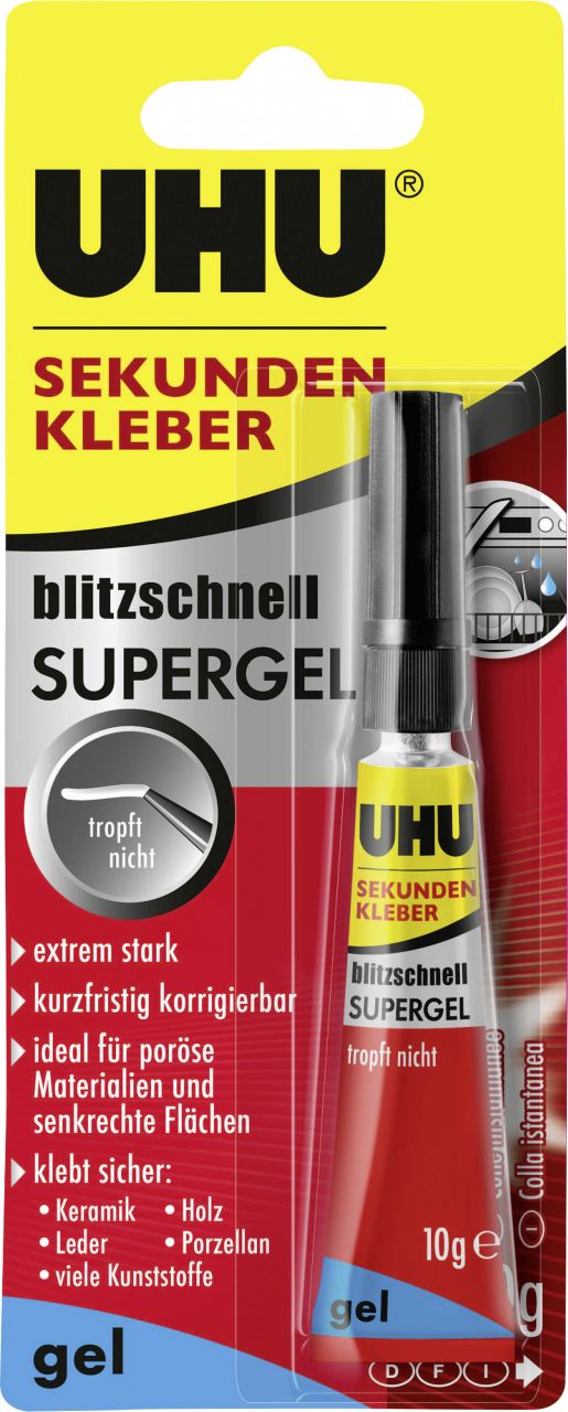 UHU Sekundenkleber blitzschnell Supergel 10 g von UHU