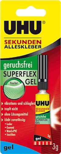 UHU Sekundenkleber geruchsfrei SUPERFELX GEL, Inhalt 3g von UHU