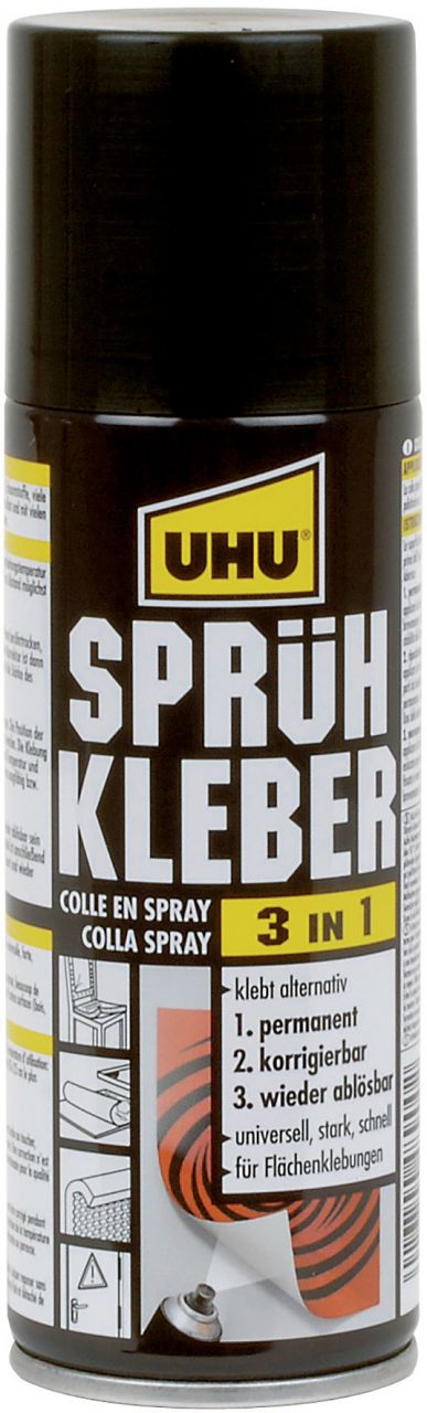 UHU Sprühkleber 3in1 für Flächenklebungen 200 ml von UHU