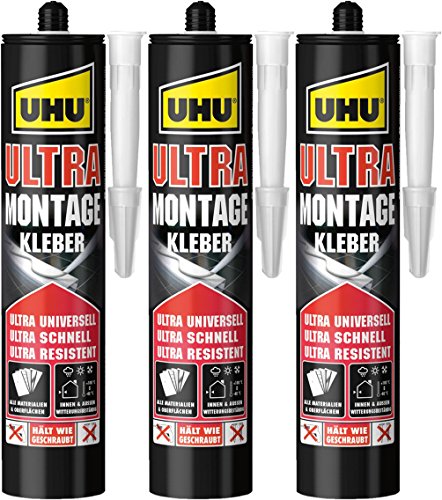UHU - Ultra Montagekleber (3x Ultra Montagekleber 435 g) von UHU