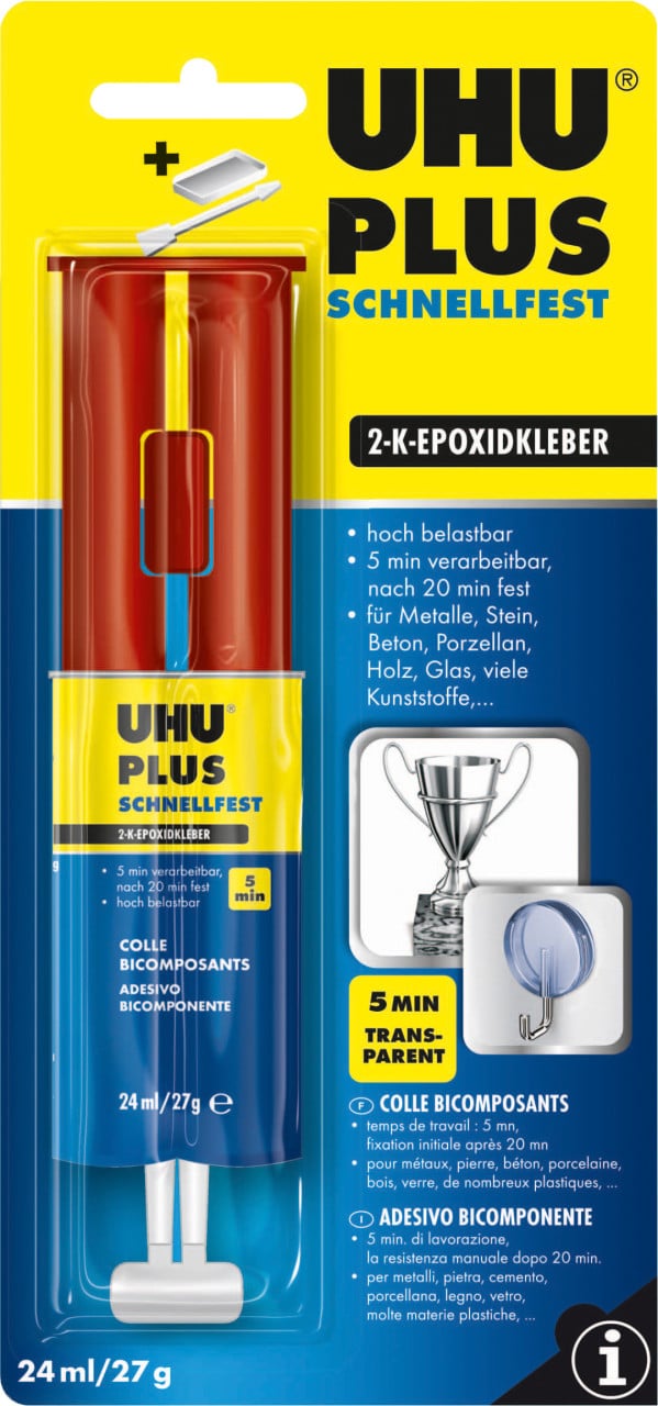 UHU plus schnellfest Doppelkammerspritze 27 g von UHU