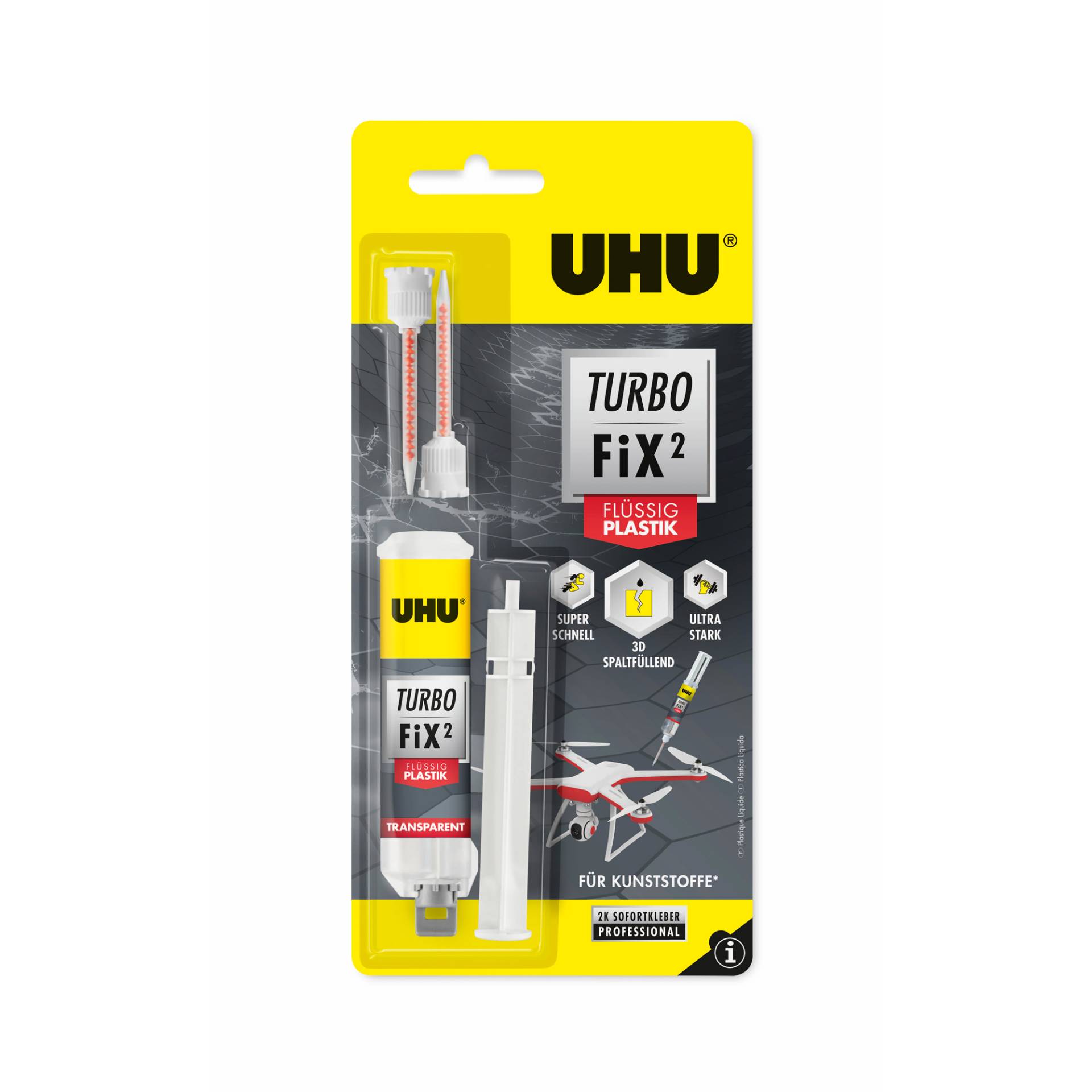 Uhu Kleber 'Turbo Fix²' flüssig Plastik transparent 10 g Uhu Kleber 'Turbo Fix²' flüssig Plastik transparent 10 g von UHU