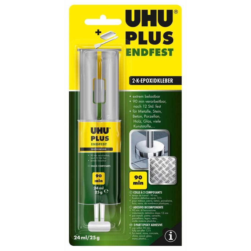Uhu Plus Endfest 2-K-Epoxidkleber Doppelkammer-Spritze 25 g von UHU