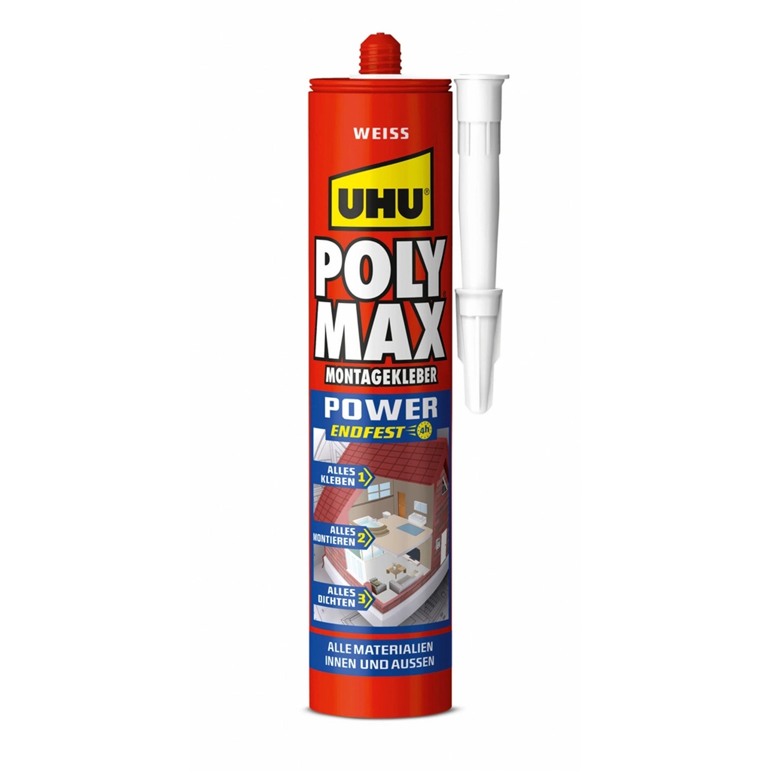 Uhu Poly Max Montagekleber Power Weiß 425 g von UHU