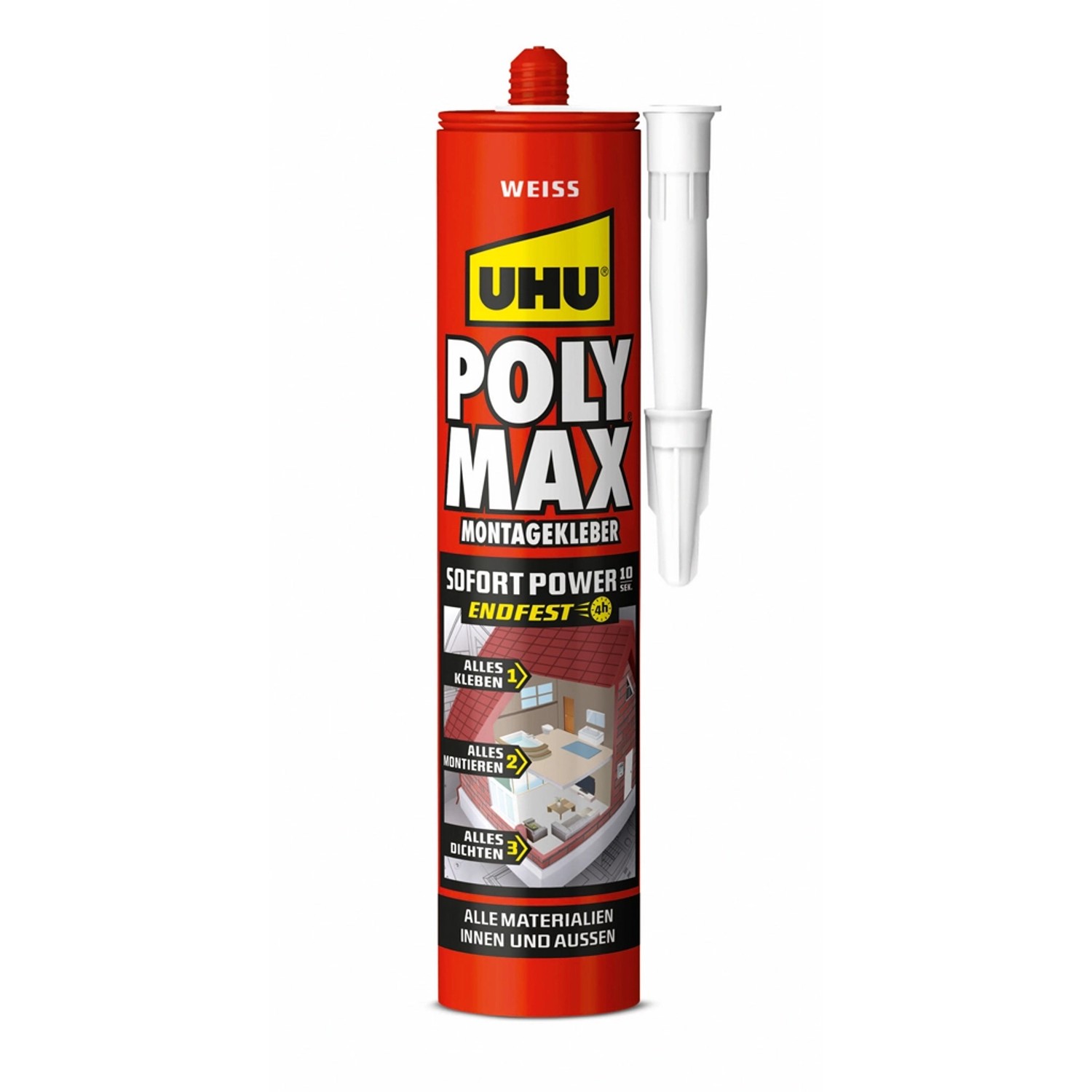 UHU Poly Max Montagekleber Sofort Power Weiß 425 g von UHU