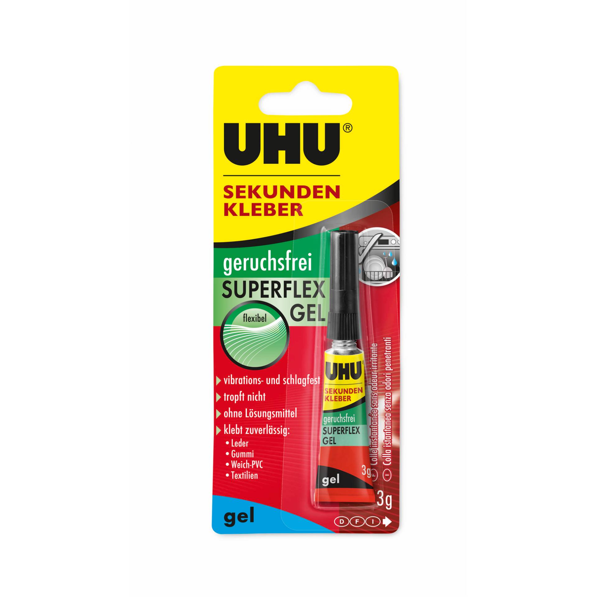 Uhu Sekundenkleber 'Superflex Gel' 3 g Uhu Sekundenkleber 'Superflex Gel' 3 g von UHU