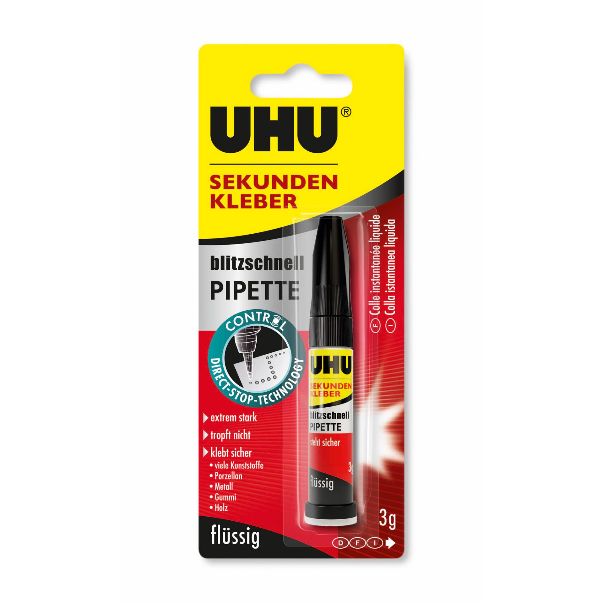Uhu Sekundenkleber mit Pipette 3 g Uhu Sekundenkleber mit Pipette 3 g von UHU