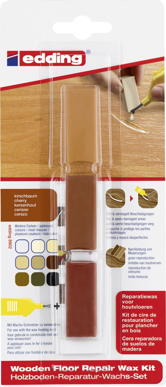 Edding Holzboden Reparatur Wachset e-8902/3 kirschbaum von Edding
