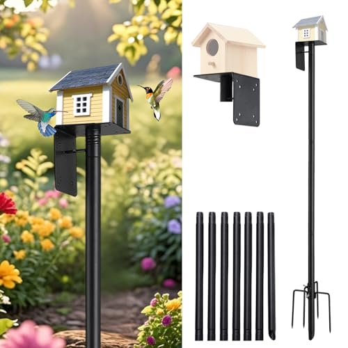 UIABOPZ Vogelhausstange für den Außenbereich, 105 Zoll robuste Vogelhausstange für den Außenbereich, verstellbare Bird Buddy Stange mit 5 Zinken Basis, Smart Bird Feeder Pole für Vogelbeobachtung UIABOPZ Vogelhausstange für den Außenbereich, 105 Zoll robuste Vogelhausstange für den Außenbereich, verstellbare Bird Buddy Stange mit 5 Zinken Basis, Smart Bird Feeder Pole für Vogelbeobachtung von UIABOPZ