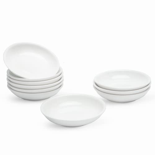 UIBFCWN Keramik Dipschalen, Soja Saucenschälchen, Tapas Schalen Set, Dip Schälchen Sojasauce Schälchen, Mini Schüsseln für Charcuterie Board Sushi, Tomatensauce, Set 10er, Ø 10 cm von UIBFCWN