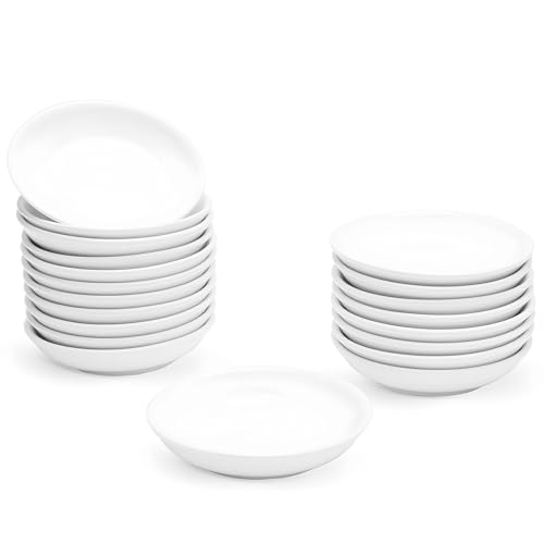 UIBFCWN Keramik Dipschalen, Soja Saucenschälchen, Tapas Schalen Set, Dip Schälchen Sojasauce Schälchen, Mini Schüsseln für Charcuterie Board Sushi, Tomatensauce, Set 25er, Ø 10 cm von UIBFCWN