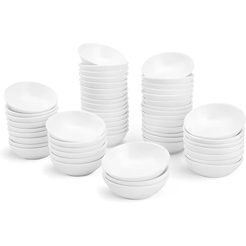 UIBFCWN Dipschalen Sets von 55 - Sojasauce Schalen, 12 oz Weiß Dipping Sauce Schalen / Gerichte Mini Tiny Schalen für Sauce, Ketchup, Servieren, Gewürz von UIBFCWN