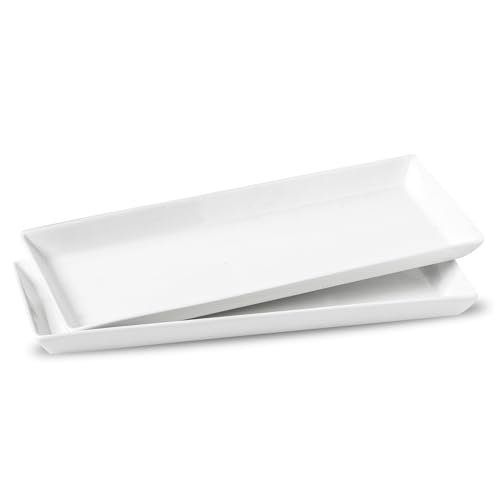 UIBFCWN Servierplatte Porzellan Rechteckig 2er Set, Serviertablett Set 33 cm, Speiseteller Keramik Groß für Buffets, Sushi, Kuchen, Fleisch, Fisch, Vorspeisen zu Hause/im Restaurant UIBFCWN Servierplatte Porzellan Rechteckig 2er Set, Serviertablett Set 33 cm, Speiseteller Keramik Groß für Buffets, Sushi, Kuchen, Fleisch, Fisch, Vorspeisen zu Hause/im Restaurant von UIBFCWN