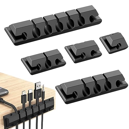 5 Stück Kabelhalter Kabelclips Kabelmanagement Schreibtisch Zubehör Kabelhalter Selbstklebend Vielzwecke Kabelorganisator für Schreibtisch, Netzkabel, Usb Ladekabel, Audiokabel, Ladekabeln Usw von UICCVOKK