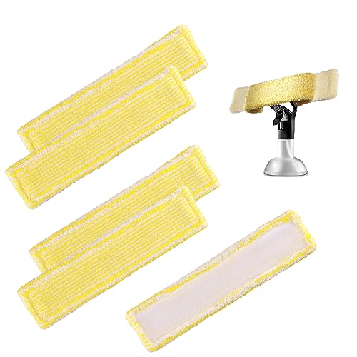 5 Stück kärcher Fenstersauger Ersatzteile, Fensterputzer Set Ersatzmikrofaser Wischbezug mit Kärcher WV2 WV5 Hoch Absorbierend Fensterputzer Kärcher Mikrofaser Wischbezug Effektiv Schmutz (Gelb) von UICCVOKK