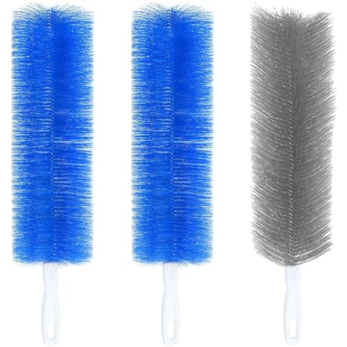 3 Stück Fächerreinigerbürste, Spinnennetz-Staubwedel, biegbare Ventilator-Staubwedel, Mikrofaserkopf, Deckenbürste, wiederverwendbar, Flexible Kunststoff-Lüfterreiniger Bürsten(3) von UICMNSI